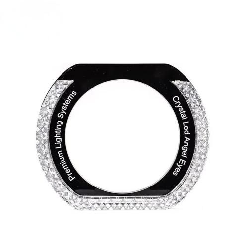 M9-U 5D RGB Crystal Angel Eye Halo Rings Bi-LED Projector Lens DRL App Control Colorful Lights for Car headlight Retrofit