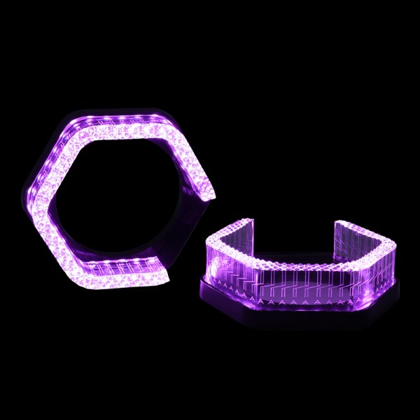 AES M13 Led Headlight Shroud 5D Crystal Led Angeleyes RGB APP Bluetooth