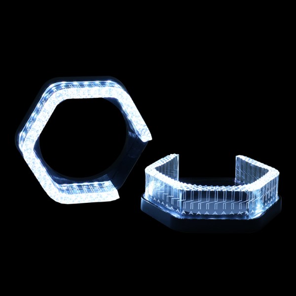 AES M13 Led Headlight Shroud 5D Crystal Led Angeleyes RGB APP Bluetooth