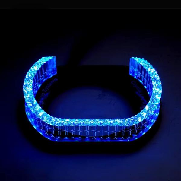 M9-U 5D RGB Crystal Angel Eye Halo Rings Bi-LED Projector Lens DRL App Control Colorful Lights for Car headlight Retrofit