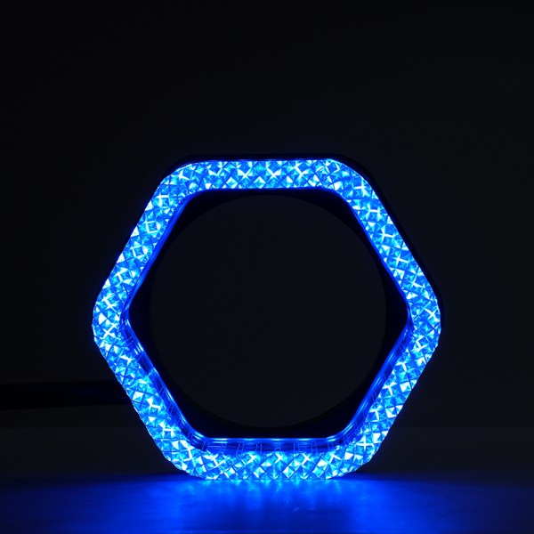 M10 5D RGB Crystal Angel Eye Halo Rings Bi-LED Projector Lens DRL App Control Colorful Lights for Car headlight Retrofit