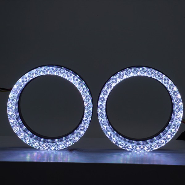 M5 5D RGB Crystal Angel Eye 3.0”Halo Rings RGB Colorful Lights for Car headlight Retrofit