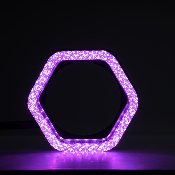 M10 5D RGB Crystal Angel Eye Halo Rings Bi-LED Projector Lens DRL App Control Colorful Lights for Car headlight Retrofit