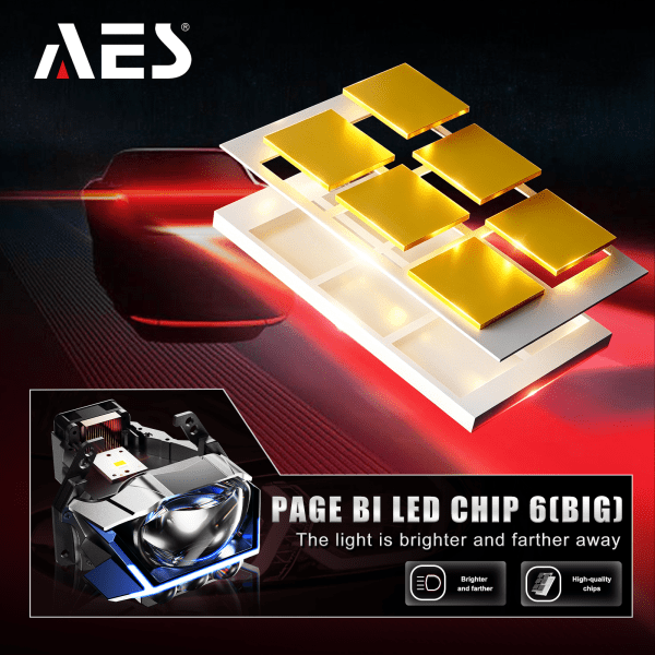 AES Turbo BM 3"6000K 4300K 3000K 3Laser Tri colors with DRL function Bi Led Projector